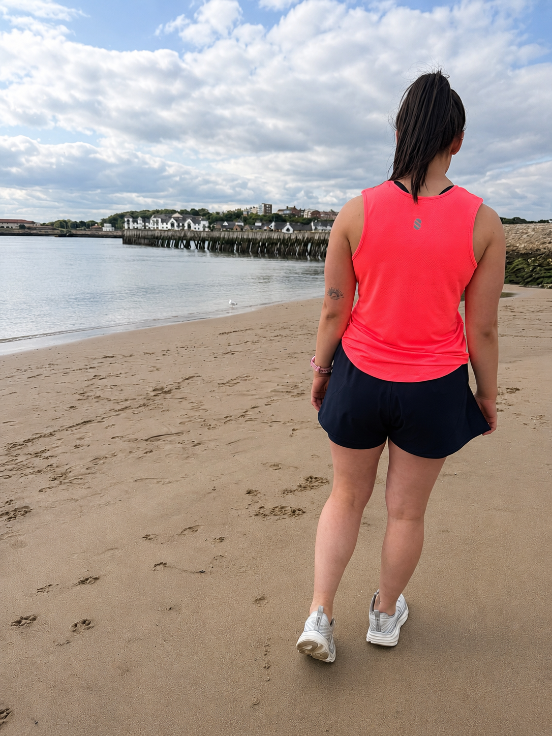 Rosa Relaxed Fitness Tank - Hot Coral