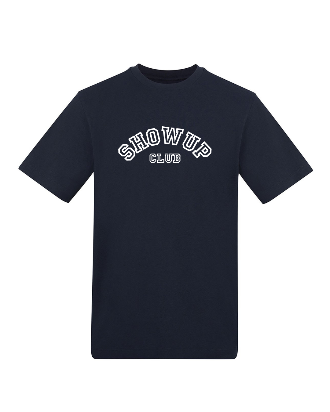 Show Up Club Varsity Tee - Dark Navy