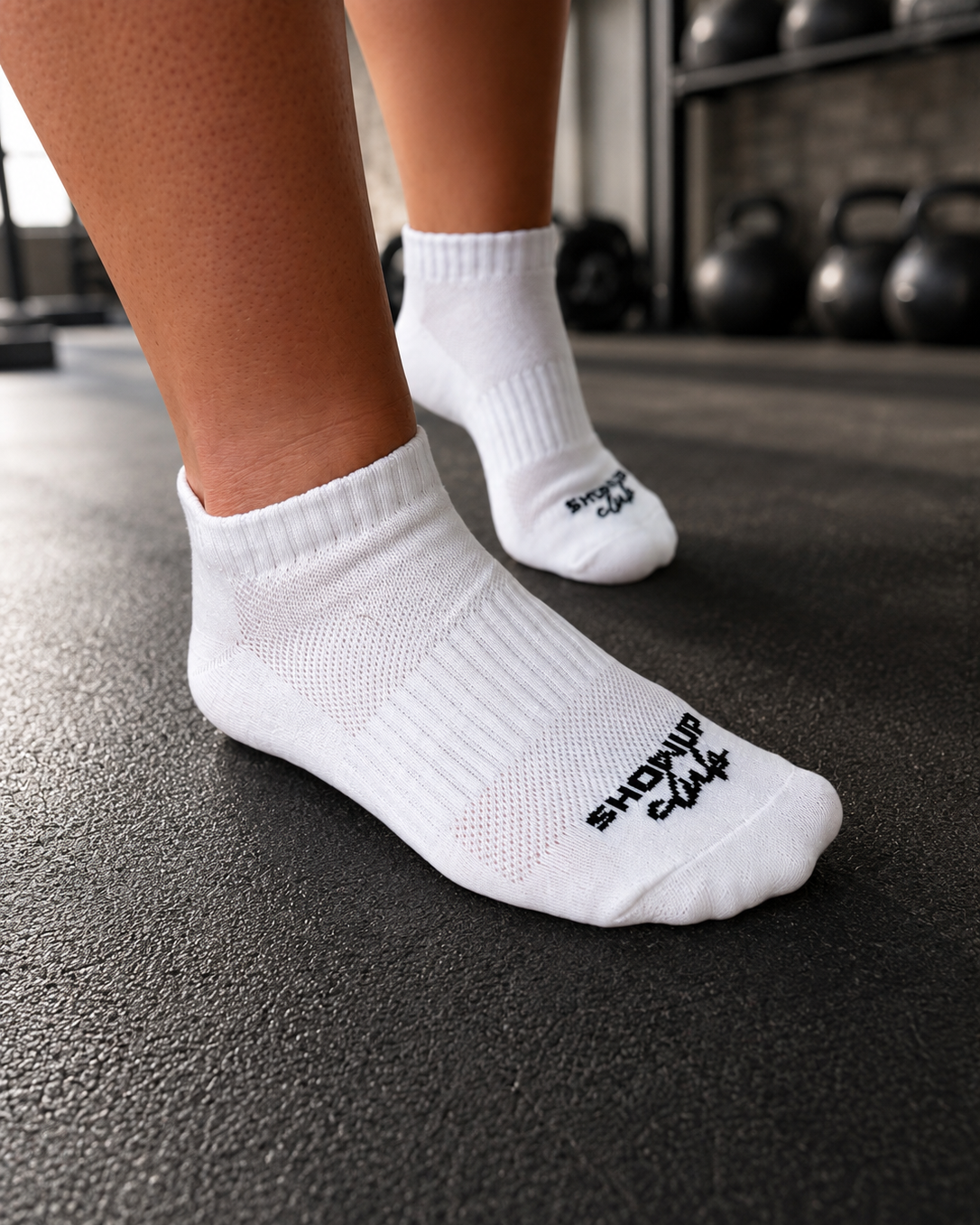Show Up Club Trainer Socks - White