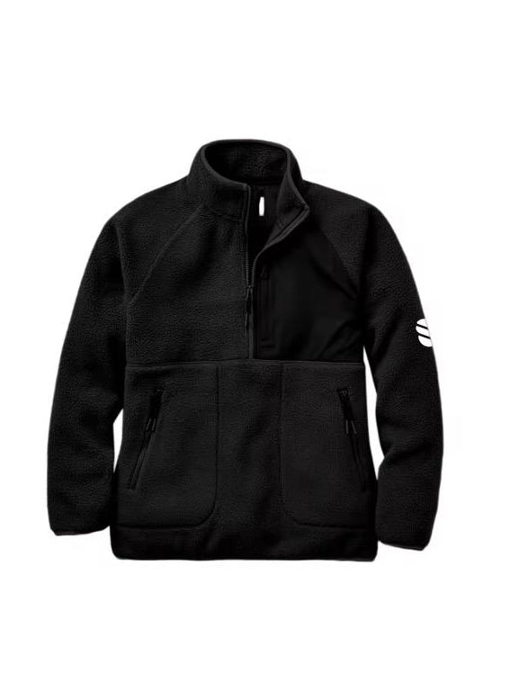 Show Up Club - Half Zip Fleece Black