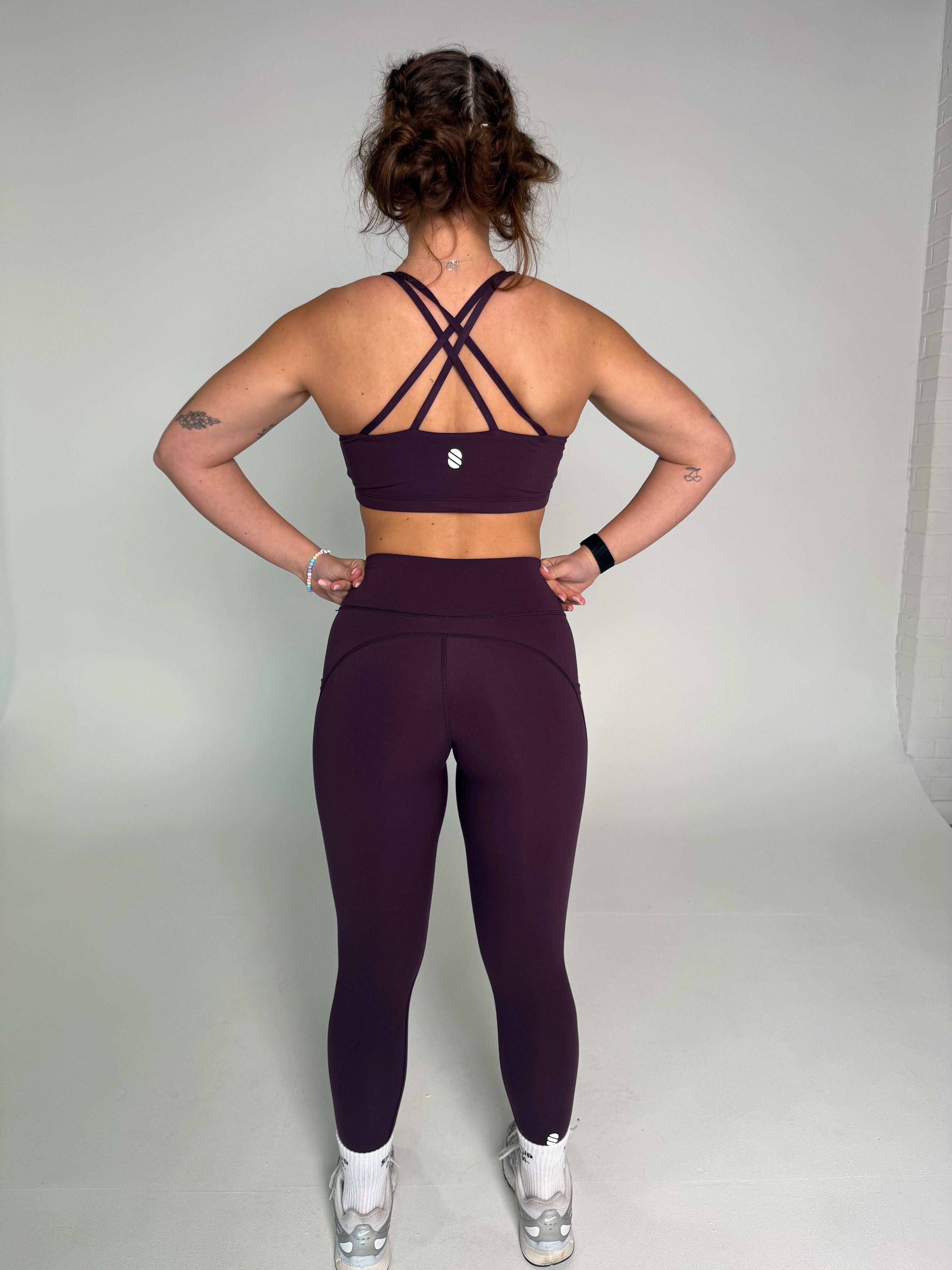 Soul Soft Double Strap Sports Bra - Plum