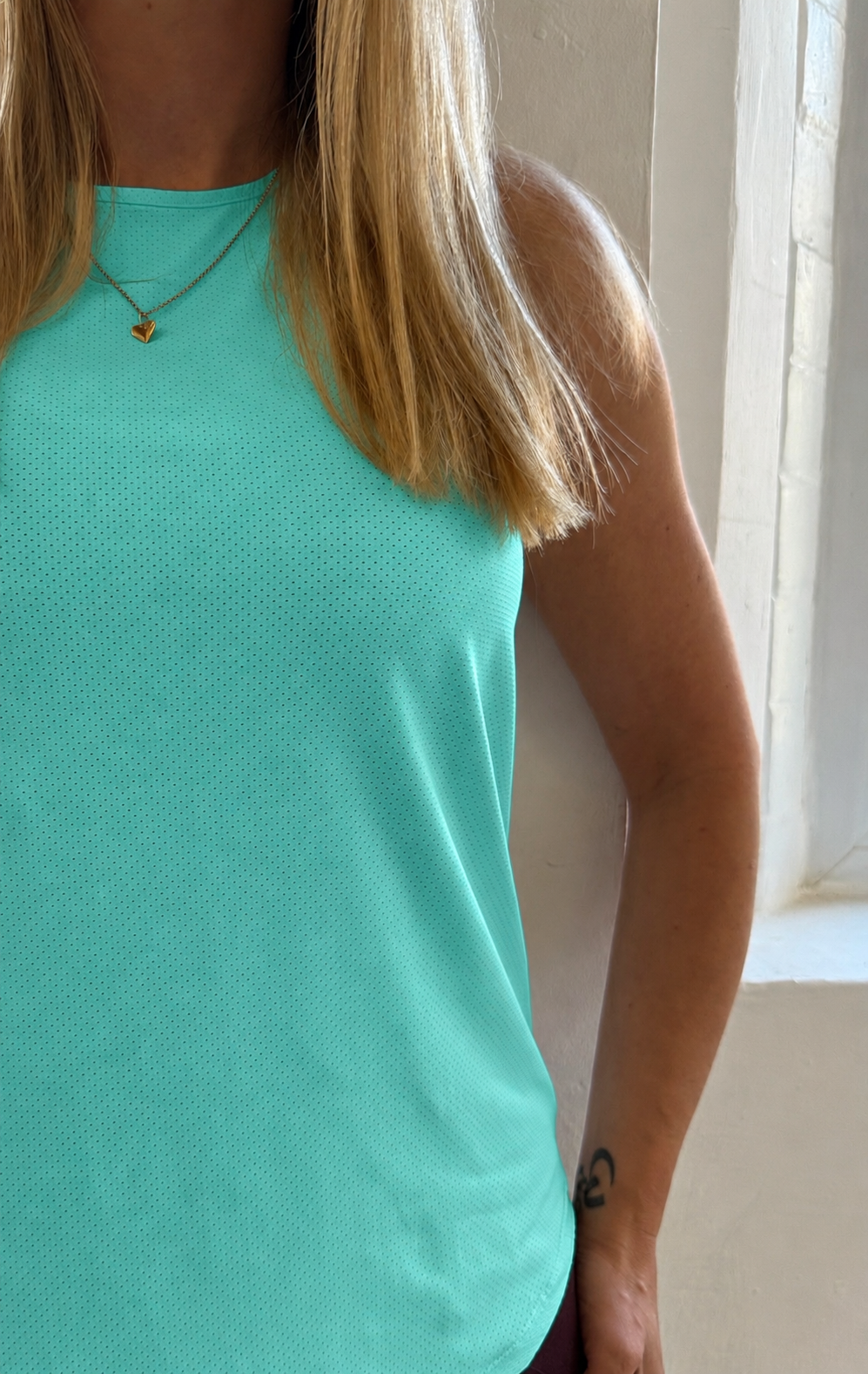 Rosa Relaxed Fitness Tank  - Aqua Geeen