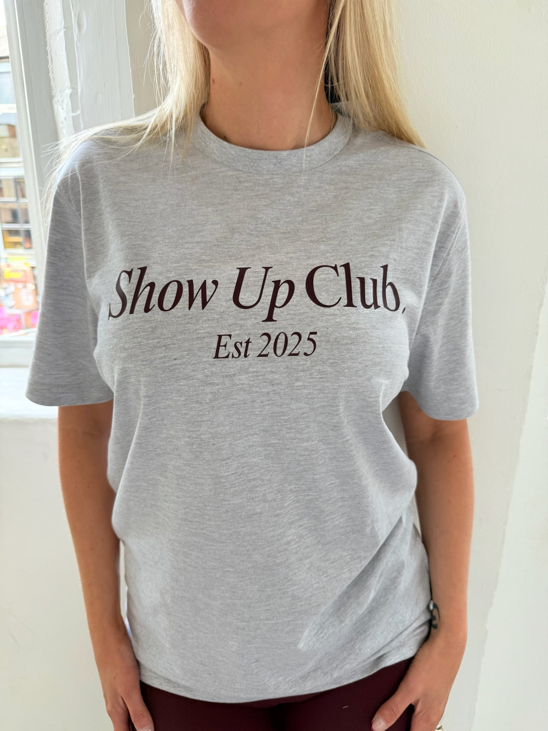 Show Up Club Relaxed Fit T-Shirt - College Grey