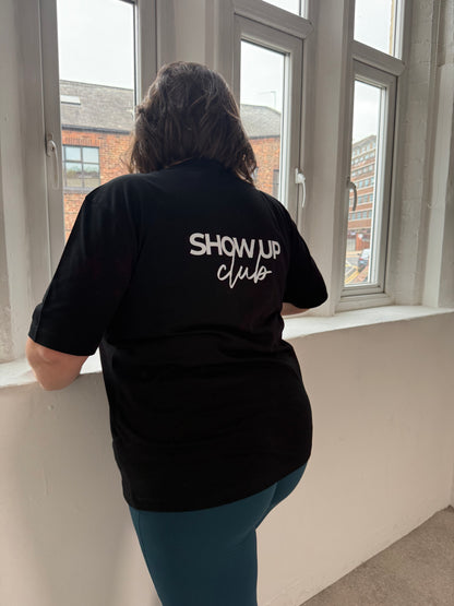 Show Up Club Relaxed Fit Team T-Shirt - Black