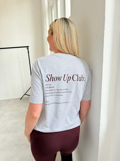 Show Up Club Relaxed Fit T-Shirt - College Grey