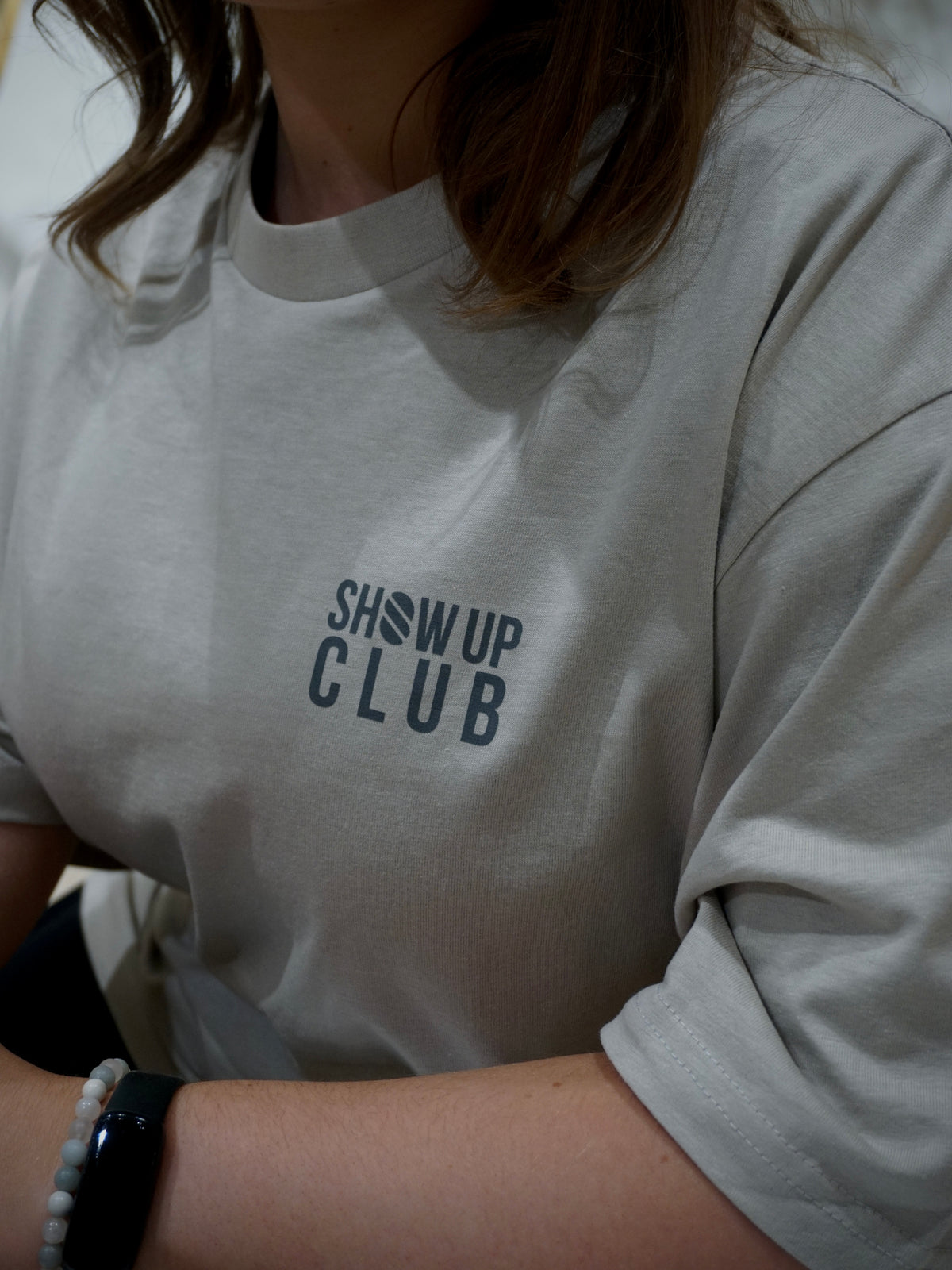 Show Up Club Oversized T-shirt - Stone