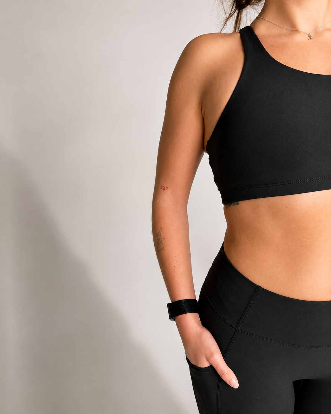 Soul Soft Double Strap Sports Bra - Jet Black