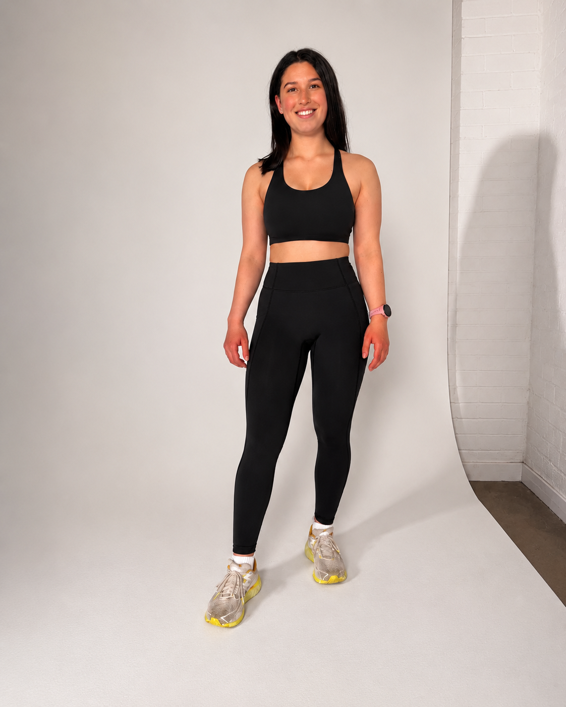 Soul Soft Double Strap Sports Bra - Jet Black