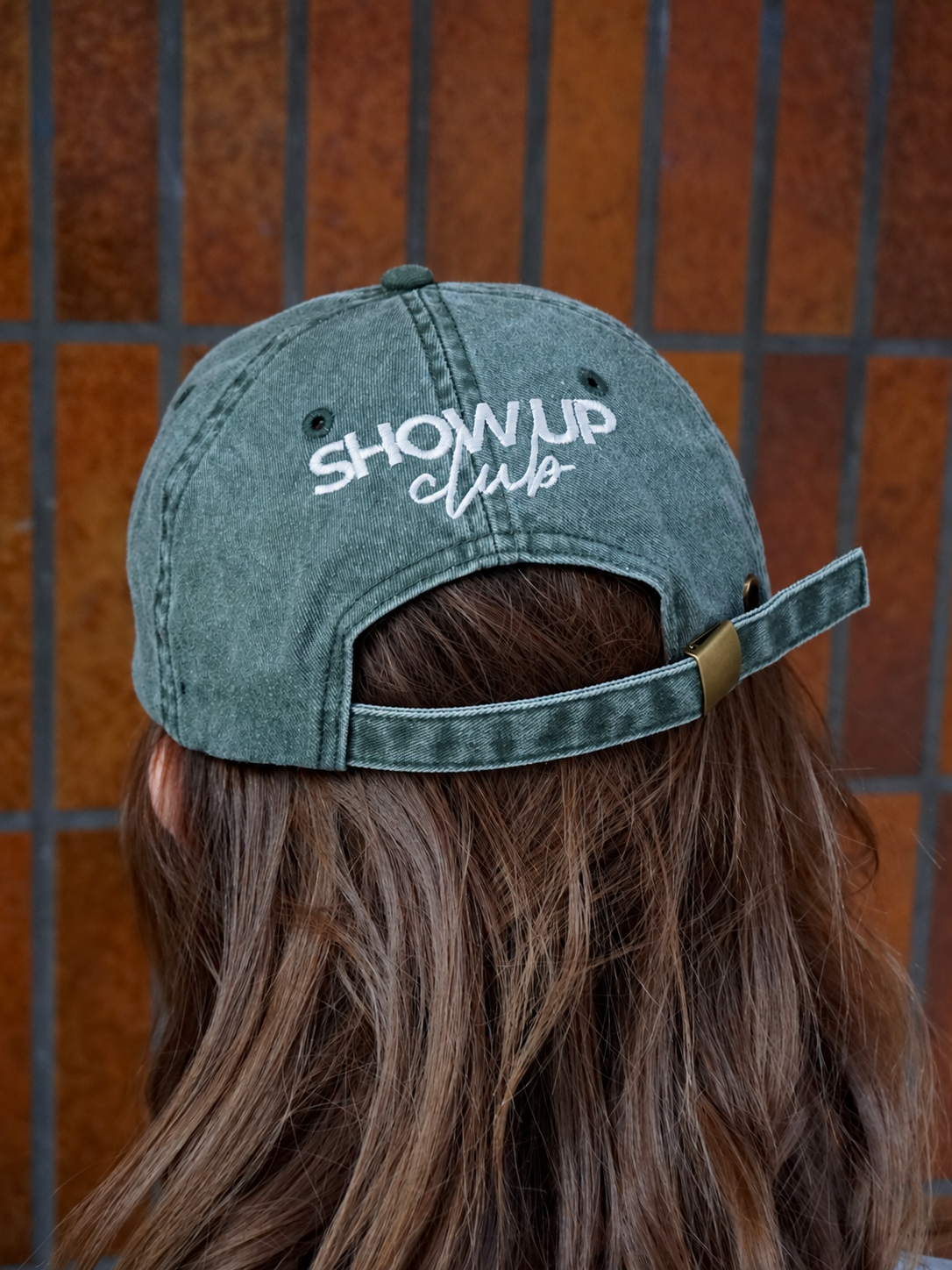 Show Up Club Cap -  Distressed Olive