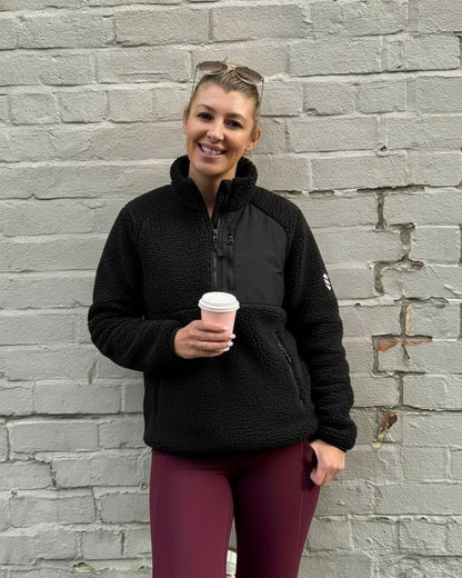 Show Up Club - Half Zip Fleece Black