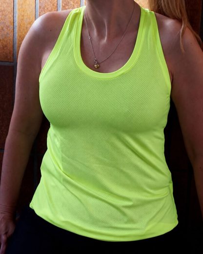 Nadia Racer Fitness Tank  - Electric Lemonade