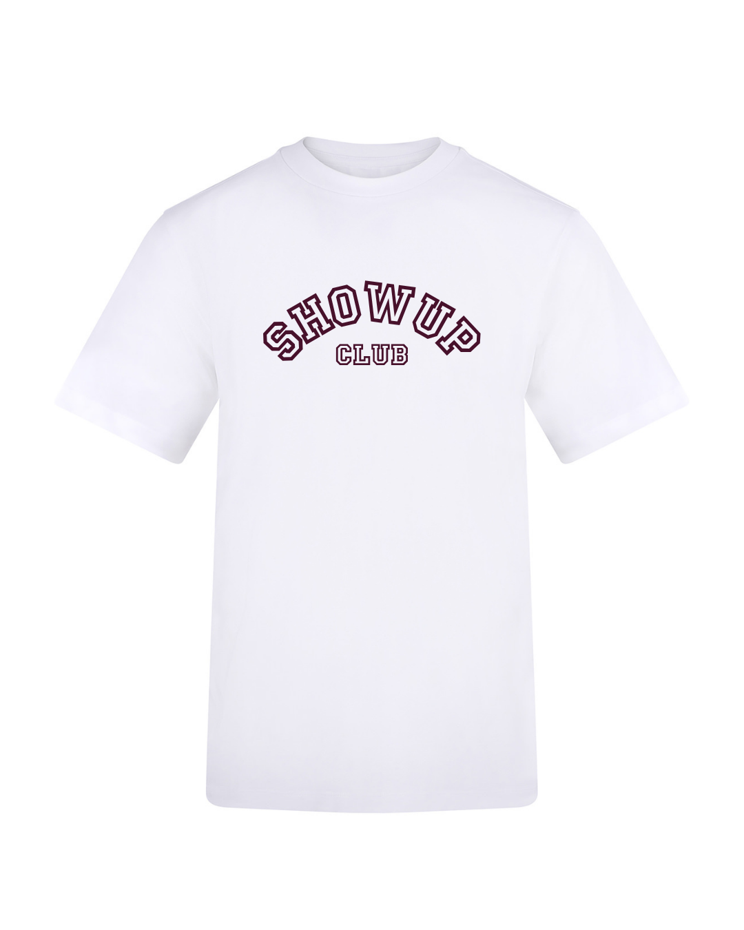 Show Up Club Varsity Tee - White