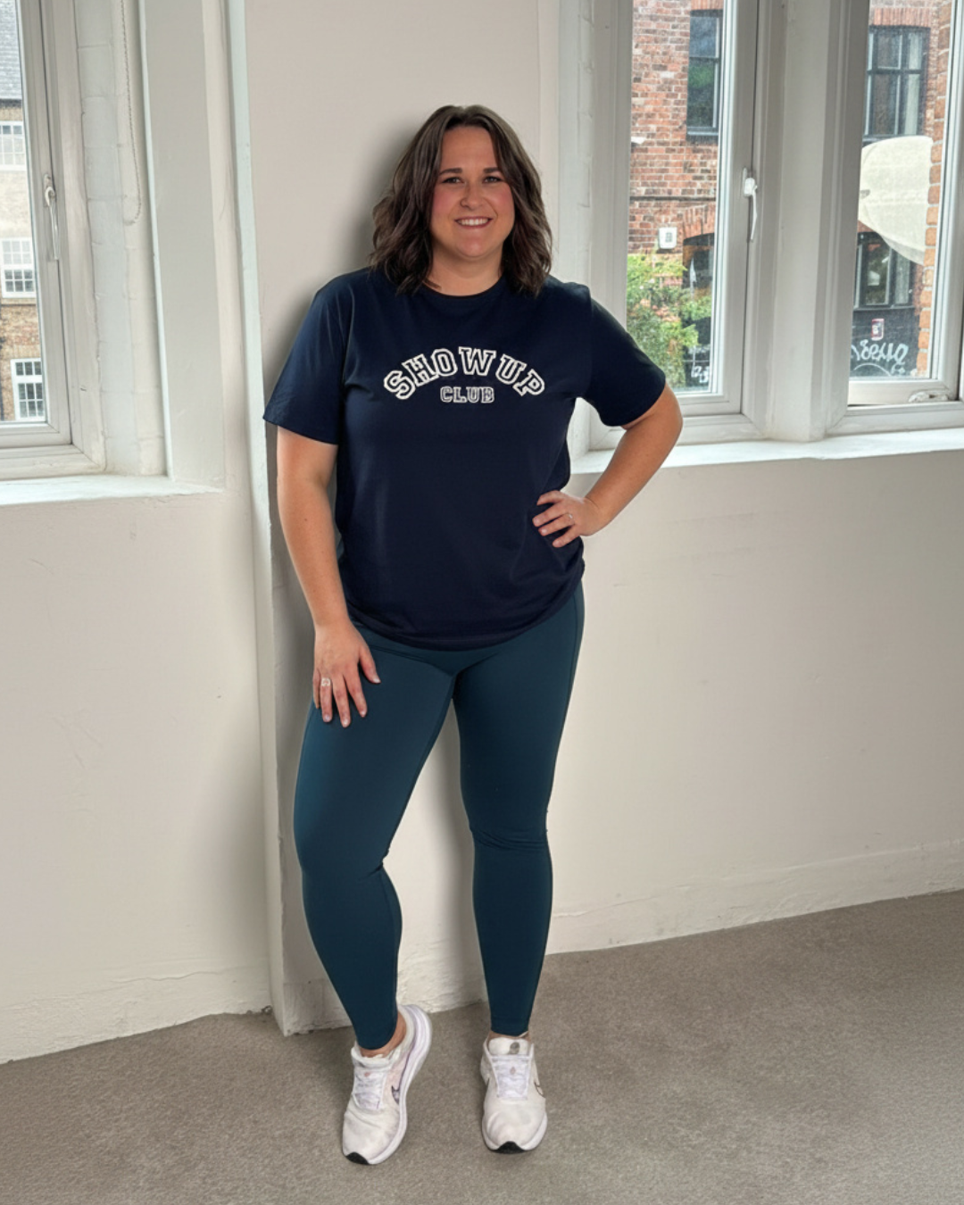 Show Up Club Varsity Tee - Dark Navy