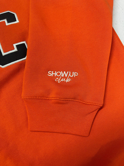 Funnel Neck Relaxed Fit Half Zip - Cherry Tomato Red