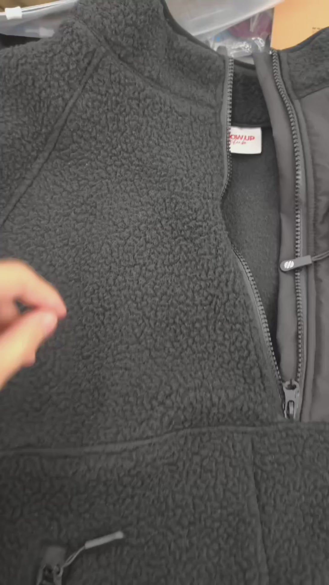 Show Up Club - Half Zip Fleece Black